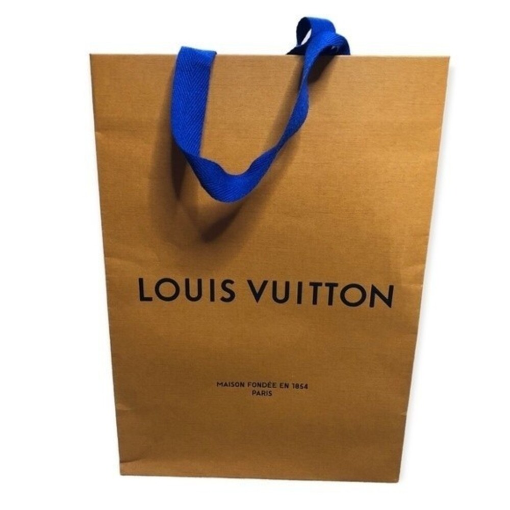 Louis Vuitton Authentic Medium Orange Blue Strap Gift Bag